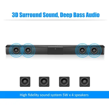 2021 Bluetooth-SoundBar-Højttalere Kablede og Trådløse Bluetooth-Højttaler hjemmebiograf TV soundbar subwoofe med Fjernbetjening