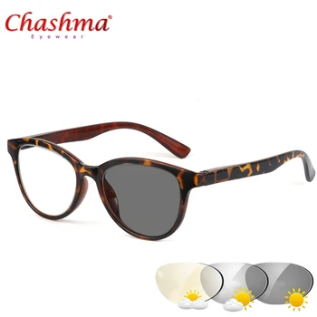 Chashma Nye Design Fotokromisk Læsning Briller Kvinder Mænd Presbyopi Briller solbriller misfarvning med Dioptrier