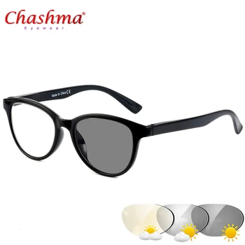 Chashma Nye Design Fotokromisk Læsning Briller Kvinder Mænd Presbyopi Briller solbriller misfarvning med Dioptrier