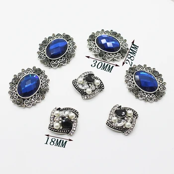 Årgang 10-stk/sæt DIY håndlavet syning smykker tilbehør knappen legering diamant krystal perle bryllup design-knappen tilbehør