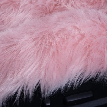 KAWOSEN Faux Fur Varm Bil Tilbage betrækket Kunstige Plys Sort Pink Sød Bil sædebetræk Fundas Coche Asiento Universal LFFS02