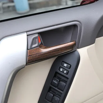ABS-Bil Styling Indvendige dørhåndtag Trim til Toyota Land Cruiser Prado FJ150 150 2010-2019 Bil Indvendigt Tilbehør 3 Stilarter