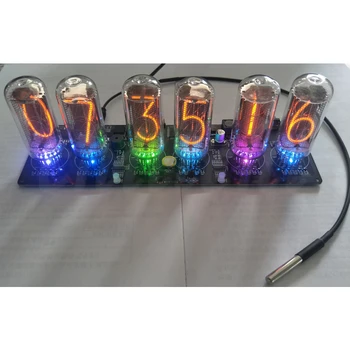 Elektronisk ur-I-18 gløde rør ur DIY kit digital NIXIE tube UR med case-2 gange større end IN14 gløde rør