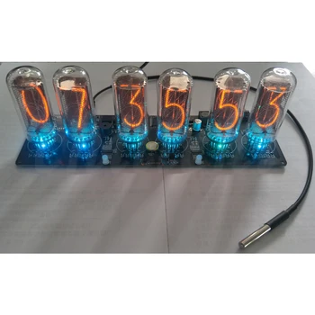 Elektronisk ur-I-18 gløde rør ur DIY kit digital NIXIE tube UR med case-2 gange større end IN14 gløde rør