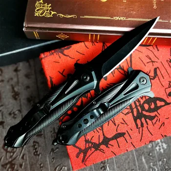 PEGASI Sort 9CR18MOV stål udendørs folde kniv bærbare lomme kniv hurtigt åbner skarp offentlig redde folde EDC værktøj