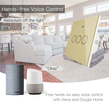 Tuya smart liv wifi RF433 bluetooth-lyskontakt 1/2/3-bande touch-panel væg skifte alexa amazon stemmestyring DIY smart home