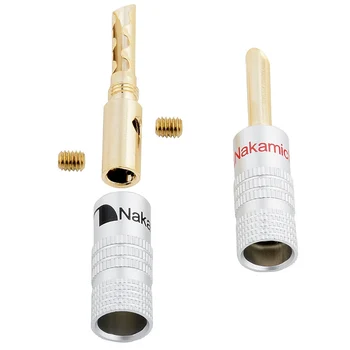 HiFi Nakamichi oxygen fri kobber forgyldt højttaler audio ren kobber-stik banana plug terminal