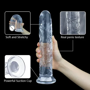 Store Dildoer Sex Legetøj Til Kvinder Erotisk Jelly Dildo Med sugekop Realistisk Store Enorme Penis G-spot Stimulation Voksen Sex Produkt