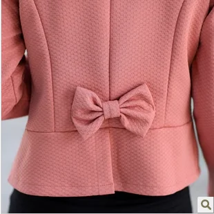 Pink Blazere kvindelige jakke sommeren Nye plus size Casual Lille Passer til Mode Top Cardigan Slanke Kort Frakke passer til kvinder i størrelse S-4XL