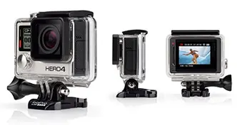 Oprindelige GoPro HD Hero 4 Sølv Action Videokamera med Dobbelt batterioplader og 16GB MicroSD-Kort