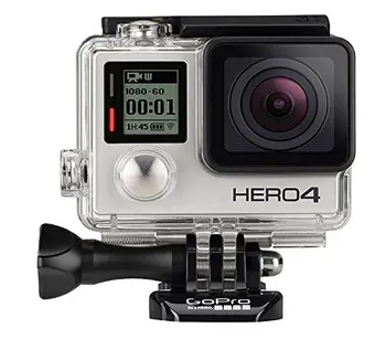 Oprindelige GoPro HD Hero 4 Sølv Action Videokamera med Dobbelt batterioplader og 16GB MicroSD-Kort