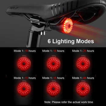 NEWBOLER Smart LED Cykel Lys Bageste Tilbage Mtb Road Bremse Lys Signal USB-Opladelige Red Cykling Flash Lampe Baglygte Til Cykel