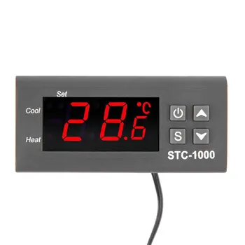 Nyeste Temperatur Controller Termostat Akvarium STC1000 Inkubator Kolde Kæde Temp Engros Laboratorier Temperatur