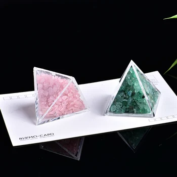 1PC Stilfulde naturlige krystal rose quartz ametyst mekanisk stykke gemstone pyramiden kan bruges til hjemmet udsmykning DIY gave