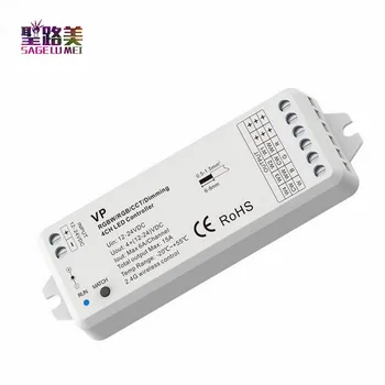 VP RGBW/RGB/CCT/Dæmpning Kanal 4 RGBW LED RF-Controlleren, 12V-24V DC Konstant spænding 4 i 1 2,4 G RF-Trådløs Modtager