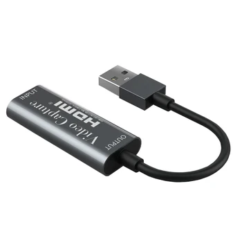 Bærbare USB 2.0 Audio Video Capture-Kort, HDMI / USB 2.0 1080P Mini Capture Kort Til Live-Udsendelser, Video, Optagelse