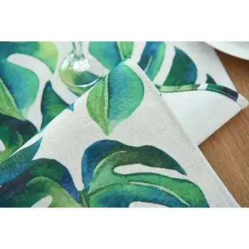 Boho Palm Leaf Bordløbere Moderne Grønne Print Familie Bordløber Casual Tabel Tilbehør Til Udsmykning Hjem Dug 2019