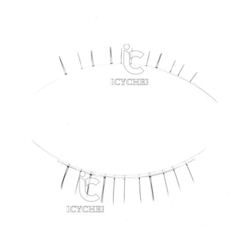 ICYCHEER Makeup Japansk Stil Naturlige Falske Øjenvipper Ultra Light Air Vipper Udvidelse Blød Øvre og Nedre Øjenvipper Håndlavet