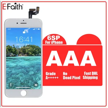 AAA Grade E-TRO 10stk LCD-Til iPhone 6s plus lcd-Display 6sp Med 3D touch touch-Screen Digitizer Assembly Sort Og Hvid