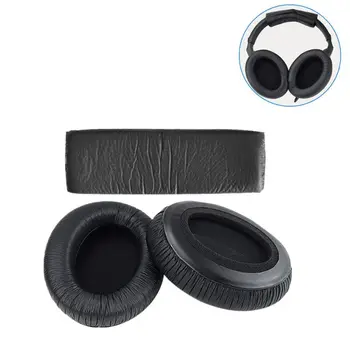 1 sæt Læder Sort Headset, Øre Ørepuder Puder Hovedbøjle Dækning for HD280 Pro Hovedtelefoner