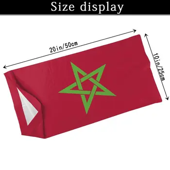 Marokko Flag Ansigt Tørklæde Med 2 Stk Filter Multi-purpose Tørklæde hovedbøjle riding maske