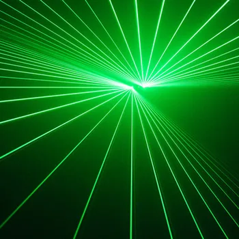 LED-lys fase seks toppe øjne scanning line laser fan-formet stemmestyring fuld farve egnet til DJ disco party performance