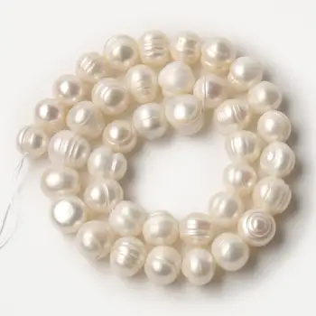 AA+ Naturlige Ferskvands-Hvide Perler Uregelmæssige Runde Løse Perler Til Smykker at Gøre DIY-Øreringe Kvinder, Armbånd, Halskæde Hårnål