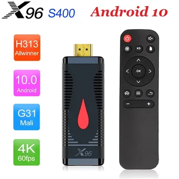 X96 S400 2 gb 16 gb Android 10 Tv-Stick Allwinner H313 Quad Core 4K 60fps H. 265 2,4 G Wifi Speler Tv-Boksen Dongle
