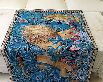 82x140cm William Morris Arbejder Lion King Dekorative Væg Tæppe Væg Hængende Belgien Indrettet i Marokkansk stil og Bomuld Væg Tæppe Klud
