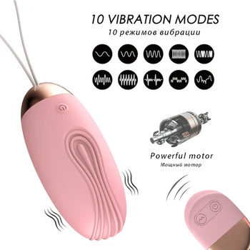 Sexlegetøj til Kvinde Trådløs Fjernbetjening 10 Hastigheder Vibrerende Æg Klitoris Stimulator Vaginal Massage Ball G - punkt Vibratorer