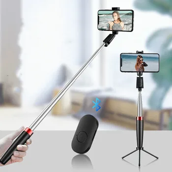 Bluetooth med stativ Plast Legering selv stick selfiestick phone smartphone selfie-stick til iphone, samsung, huawei