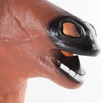 Halloween Cosplay Hest hoved masker sjove pvc-legetøj gave dans party animal Tilbehør 3 Farver i høj kvalitet hest hoved masker