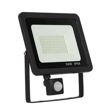 LED Projektør Motion Sensor PIR 50W 30W 20W 10W Led Flood Lys Reflektor Spotlys 220V IP66 Udendørs væglampe Oversvømmelse Lys