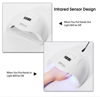 LED-UV-Nail-Lampe Manicure polske Lys Timer For Gel Lak Smart Sensor neglepleje Brug i Hjemmet Skønhed Spa Søm Tørretumbler