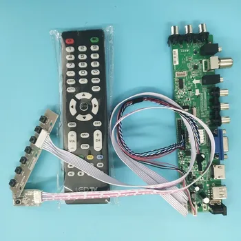 Kit Til N101L6-L0D/N101L6-L03 DVB-T med fjernbetjening-TV LVDS USB-AV WLED VGA LED HDMI digital Signal controller board 40pin 1024X600 10.1
