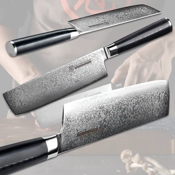 Høj Kvalitet, Professionel køkkenkniv vg10 Japansk Damaskus Stål Kok Cleaver Udbening Knive Værktøjer Julegave