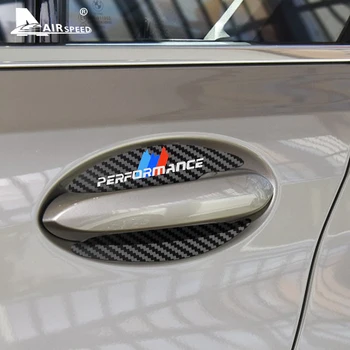 FLYVEHASTIGHED 4stk Vinyl Carbon Bilens dørhåndtag Beskyttelse Mærkat Mærkat til BMW 1 2 3 4 5 7-Serien, X1, X3 X4 X5 X6 3 5 GT Tilbehør