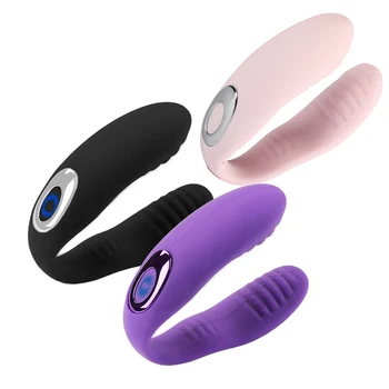 10 Hastigheder U-Form Dual Vibrator G spot Vibrator Anal Plug For Kvinder Klitoris Stimulator Skeden Massage Vibrator Voksne Sex Legetøj