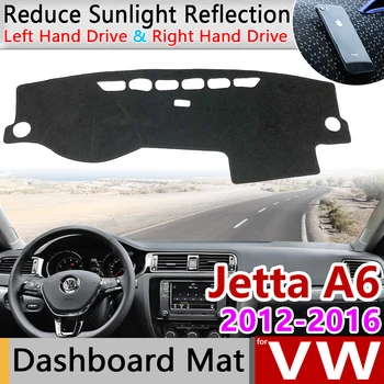 For Volkswagen VW Jetta 6 A6 MK6 2012~2018 5C6 Anti-Slip Mat Dashboard Dækker Pad Parasol Dashmat Tilbehør til Bilen 2013