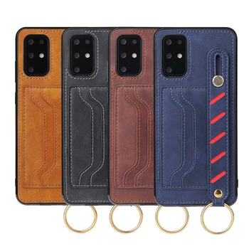 Læder Phone Case For Samsung S10 S10Plus Note10 Note10Pro S20 S20Plus S20Ultra Business solid farve kreativitet