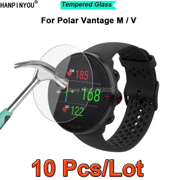 10Pcs For Polar Vantage M / V Sport Smart Ur 9H Hårdhed 2.5 D-Ultra-tynd Hærdet Hærdet Glas Film Screen Protector Guard