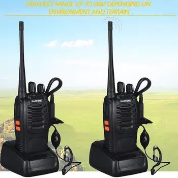 2 STK Baofeng BF-888S Walkie Talkie 5W To-vejs Radio Bærbare CB Radio UHF 400-520mhz Comunicador Sender Transceiver /