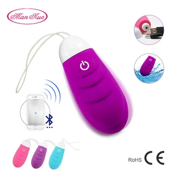 Man Nuo 10 Speed Bullet Vibrator Bluetooth Fjernbetjening Klitoris Stimulator G-Spot Massager Vibrerende Æg Sex Legetøj til Kvinder R4
