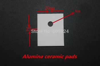 (100pcs/masse) 20x25x1mm Alumina-keramiske puder termisk ledende isolering ark høj temperatur resistent kølepladen-247