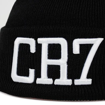 Nye 2020Winter Beanie CR7 Broderet Logo Cap Mænd Kvinder Strikket Varm Cristiano Ronaldo Fans Gave Hat Mode Hat