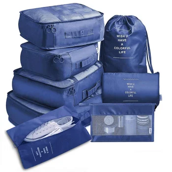8stk/Set Travel Organizer Oplagring Taske Tøj Sko Vandtæt Pose Bærbare Opbevaring af Bagage Sag Kuffert-Pakning Cube Tasker