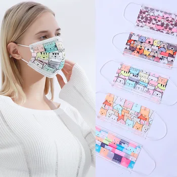 Voksen 3layer Disponibel Face-Maske-Ikke-vævet Filtre Åndbar Munden Masker Udendørs Mode Åndbar Sikkerhed Beskyttende Masque