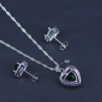 Mode koreanske Damer Stil Cubic Zirconia Sølv Farve Smykker 4STK Grøn Hvid Krystal Sten Sæt Til Kvinder & lady