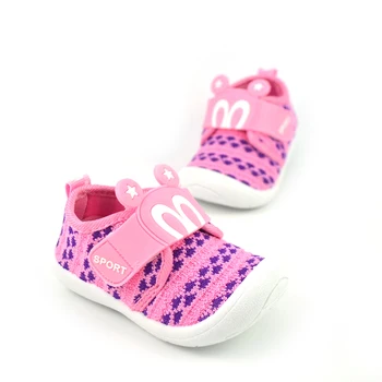 Hooyi Baby Dreng Afslappet Sport Sko Mode Blå Pink Piger Sneakers Moccasin Åndbar Børn Sko Toddler Støj Lyd Sko