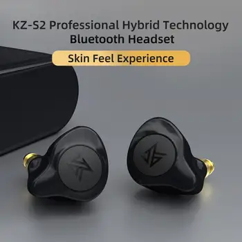 KZ S2 Ægte Trådløse TWS Hovedsæt Bluetooth-v5.0 Hybrid 1DD+1 BADEVÆR Spil Øretelefoner Touch Kontrol af støjreducerende Headset Sport